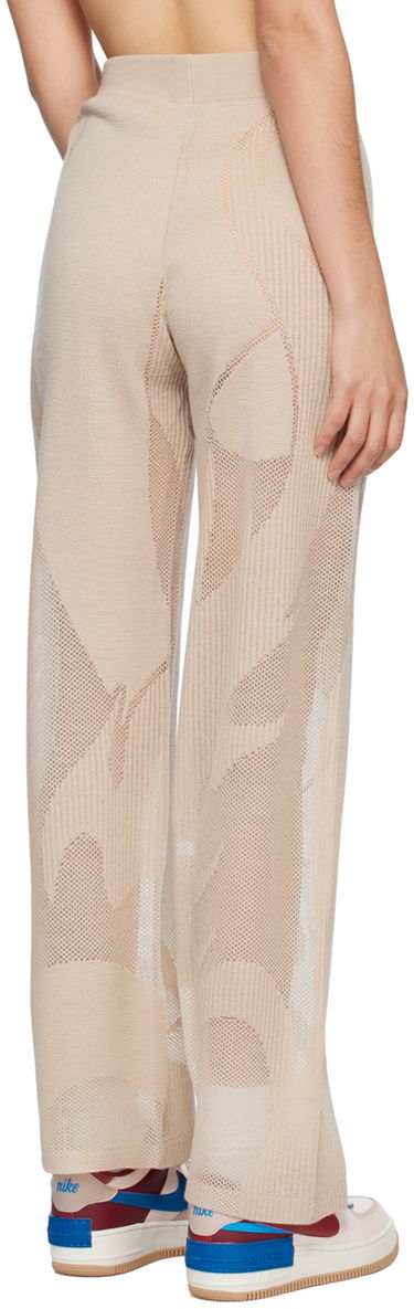 Housut Feng Chen Wang Feng Chen Wang Phoenix Knitted Trousers Beige | FUS15KT04, 2