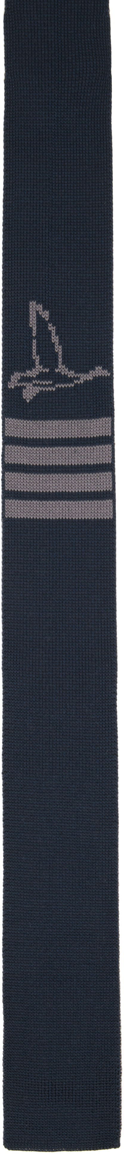 Huivi Thom Browne Thom Browne Geese Icon Jacquard Knit Tie Tummansininen | MNL077K-Y4003