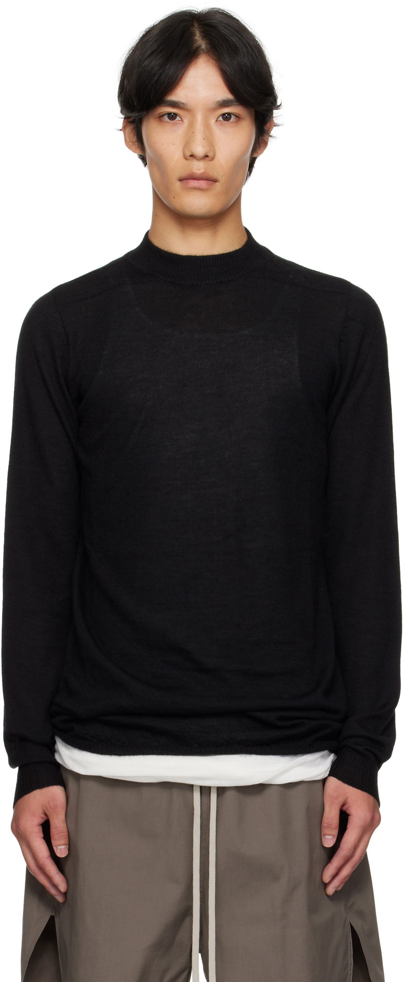 Villapaita Rick Owens Rick Owens Concordians Level Lupetto Sweater Musta | RU02E1625 WS