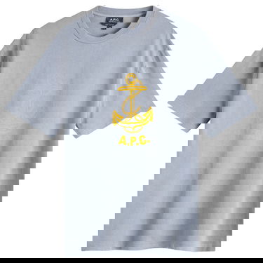 T-paita A.P.C. Men's Davy Anchor Print T-Shirt, Size Small Sininen | COHBS-H26518-IAC, 1