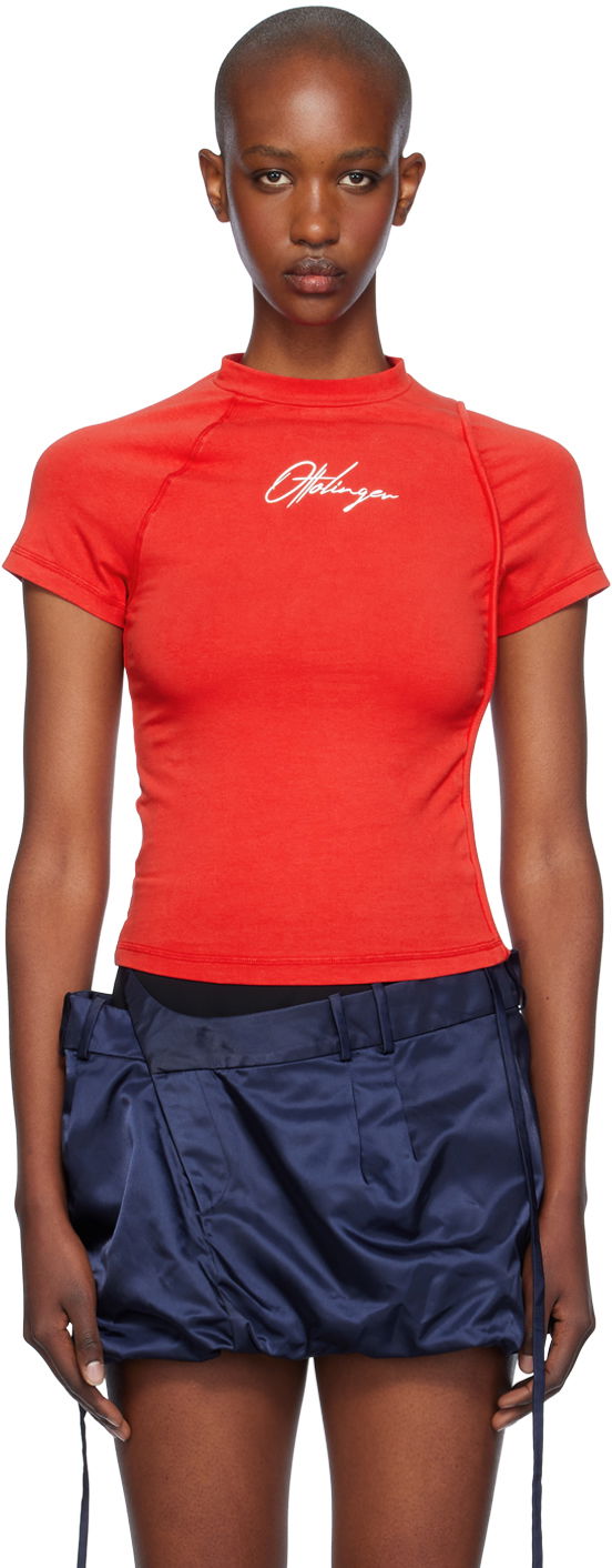 T-paita Ottolinger Ottolinger Deconstructed T-Shirt Punainen | 1150104621