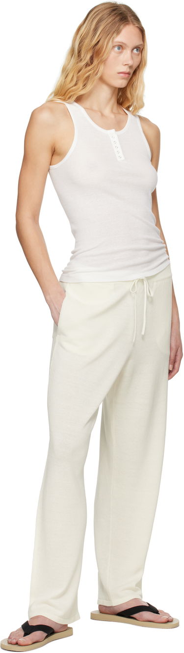 Verryttelyhousut The Row The Row Jory Knitted Drawstring Trousers Valkoinen | 8809-Y889, 3