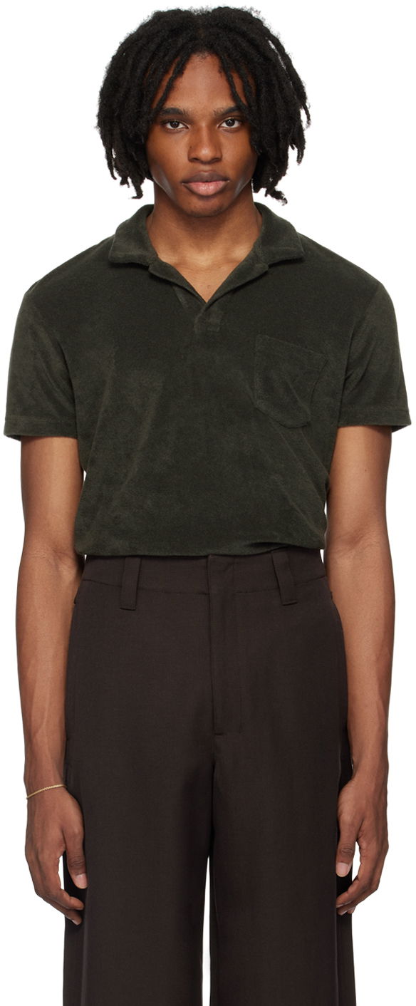 Poolopaita Orlebar Brown Open Placket Polo Shirt Vihreä | 279294