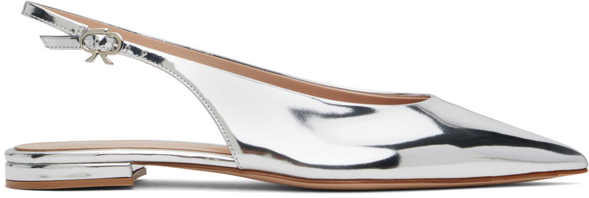 Tennarit ja kengät Gianvito Rossi Gianvito Rossi Robbie Sling Ballerina Flats Metallinen | G95546-05RIC-MET