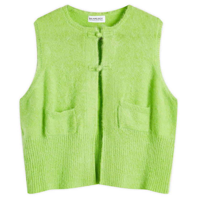 Villapaita BEAMS Beams Boy G. Button Knit Vest Vihreä | 1305-0135-126-60-88
