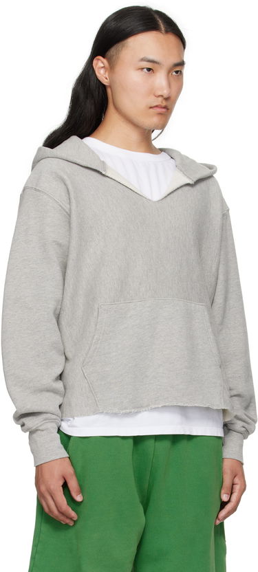 Huppari LES TIEN Heavyweight Cropped Hoodie Ruskea | CF-1091, 4