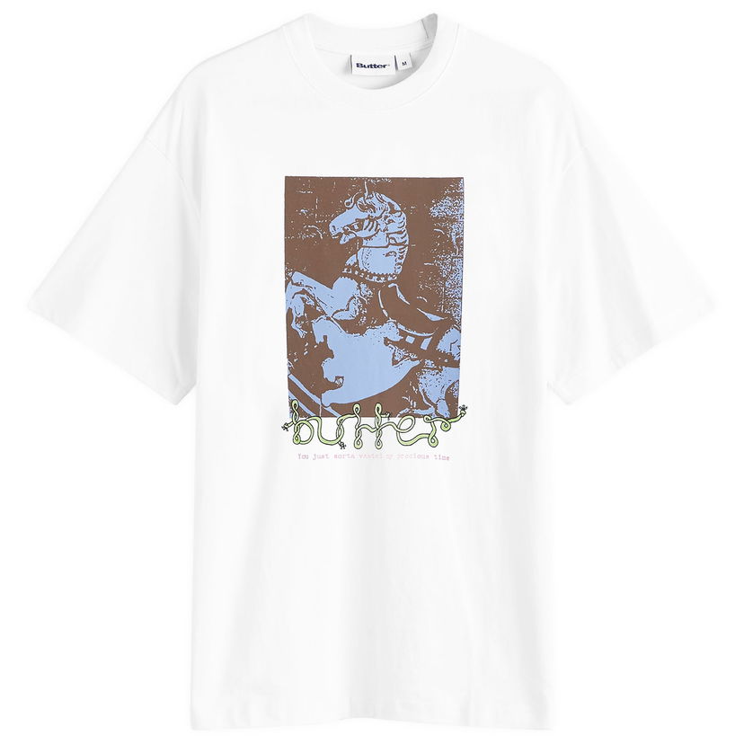 T-paita Butter Goods Carousel T-Shirt Large Valkoinen | BG243102-WHT
