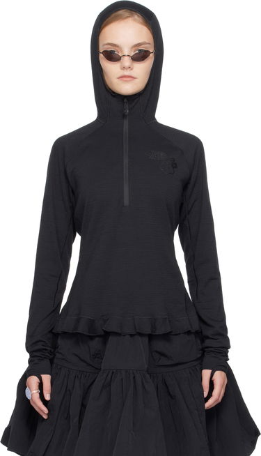 Huppari Cecilie Bahnsen Cecilie Bahnsen The North Face Edition Dotknit Wool Baselayer Hoodie Musta | NF0A8FAHJK3, 0