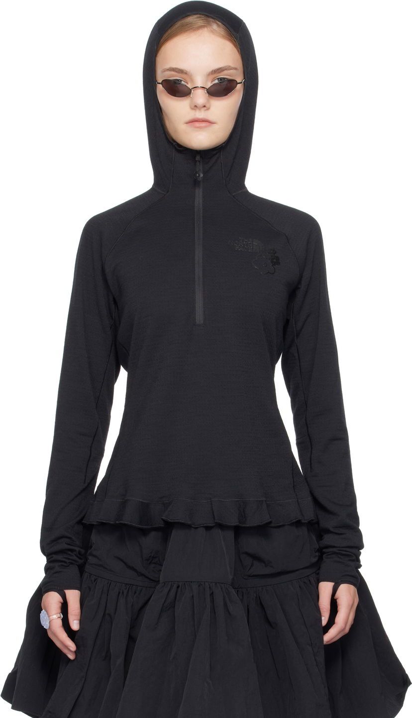 Huppari Cecilie Bahnsen Cecilie Bahnsen The North Face Edition Dotknit Wool Baselayer Hoodie Musta | NF0A8FAHJK3