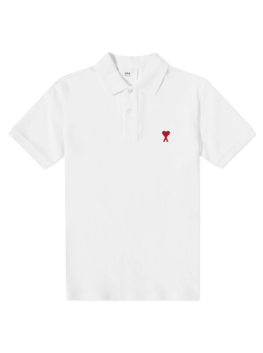 Poolopaita AMI Small A Heart Polo Tee Valkoinen | BFUPL001-760-100