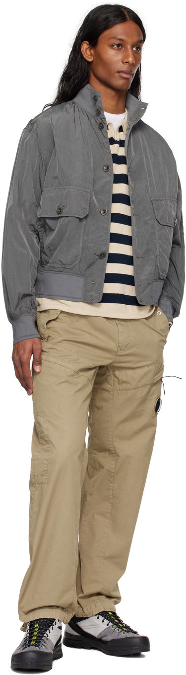 Bomber-takki C.P. Company C.P. Company Chrome-R Full Button Jacket Harmaa | 18CMOW014A-005904G, 4