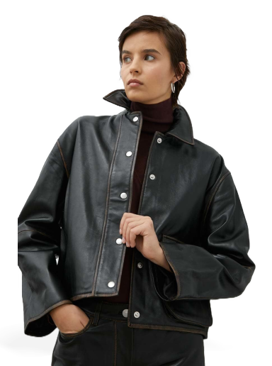 Takki Samsoe Samsoe Lyla Leather Jacket Musta | F22400117