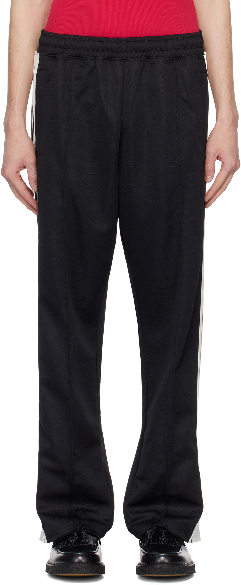 Verryttelyhousut BAPE Line Camo Jacquard Loose Fit Sweatpants Musta | 001PTK801304M