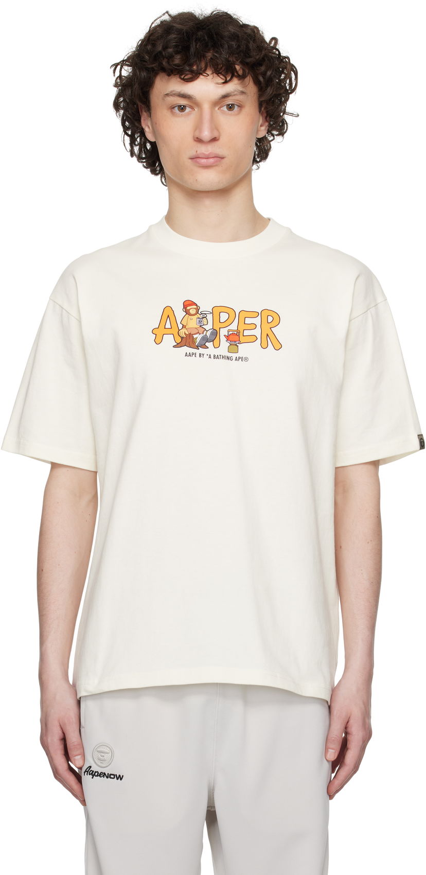 T-paita AAPE by A Bathing Ape AAPE by A Bathing Ape AAPER Graphic T-Shirt Valkoinen | AAPTEM1616XXNIVX