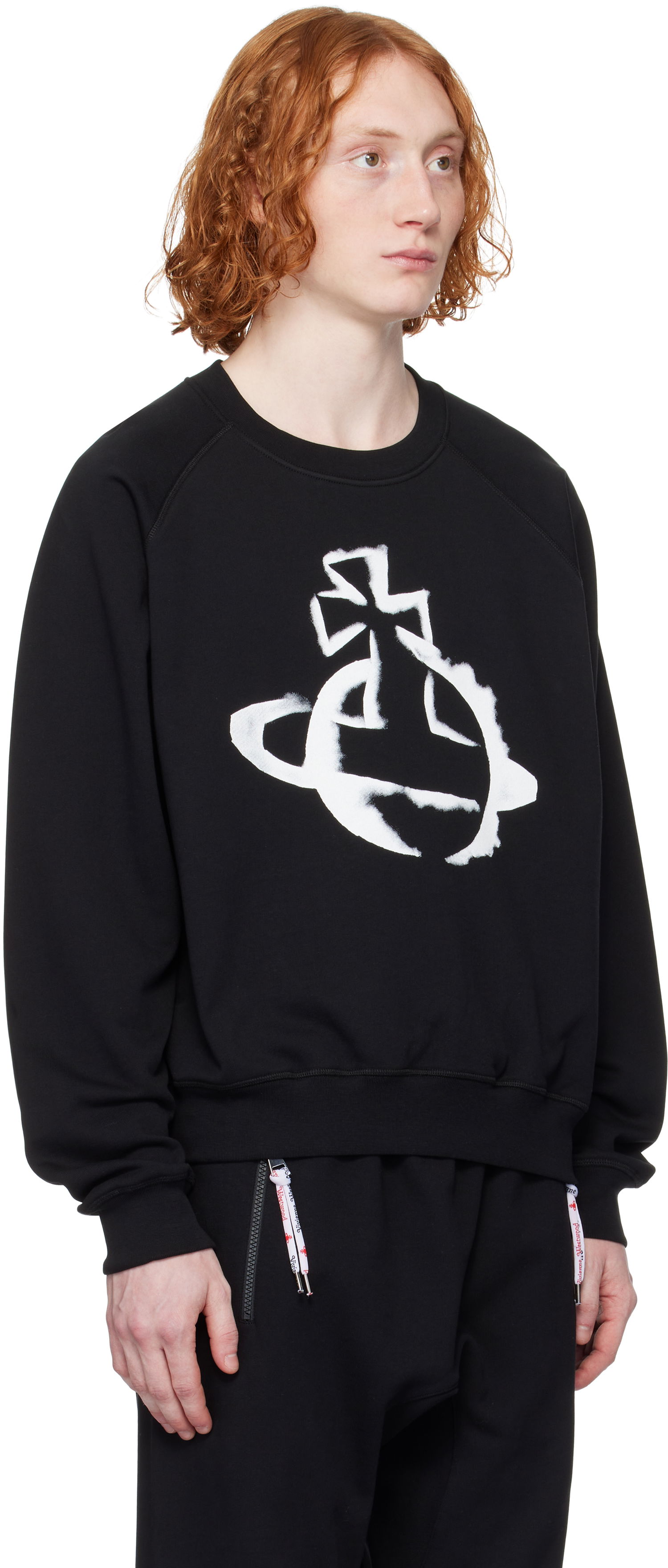 Villapaita Vivienne Westwood Vivienne Westwood Stencil Orb Raglan Sweatshirt Musta | 3I01000Z-J006O-, 1
