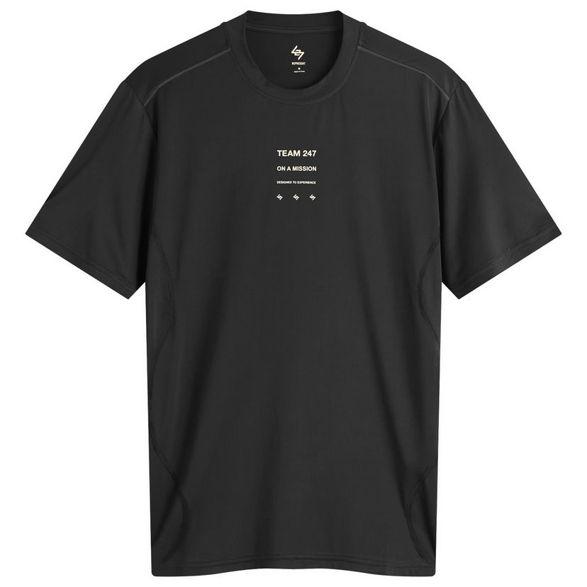 T-paita Represent Clo 247 Short Sleeve Runner T-Shirt Musta | 247M100018-01