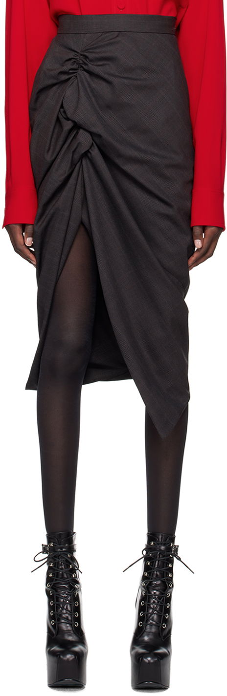 Hame Vivienne Westwood Midi Skirt Ruskea | 1K01001A-W00YX-