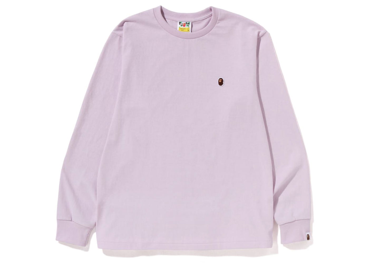 T-paita BAPE Ape Head One Point L/S Tee Vaaleanpunainen | 1J30-111-011, 0