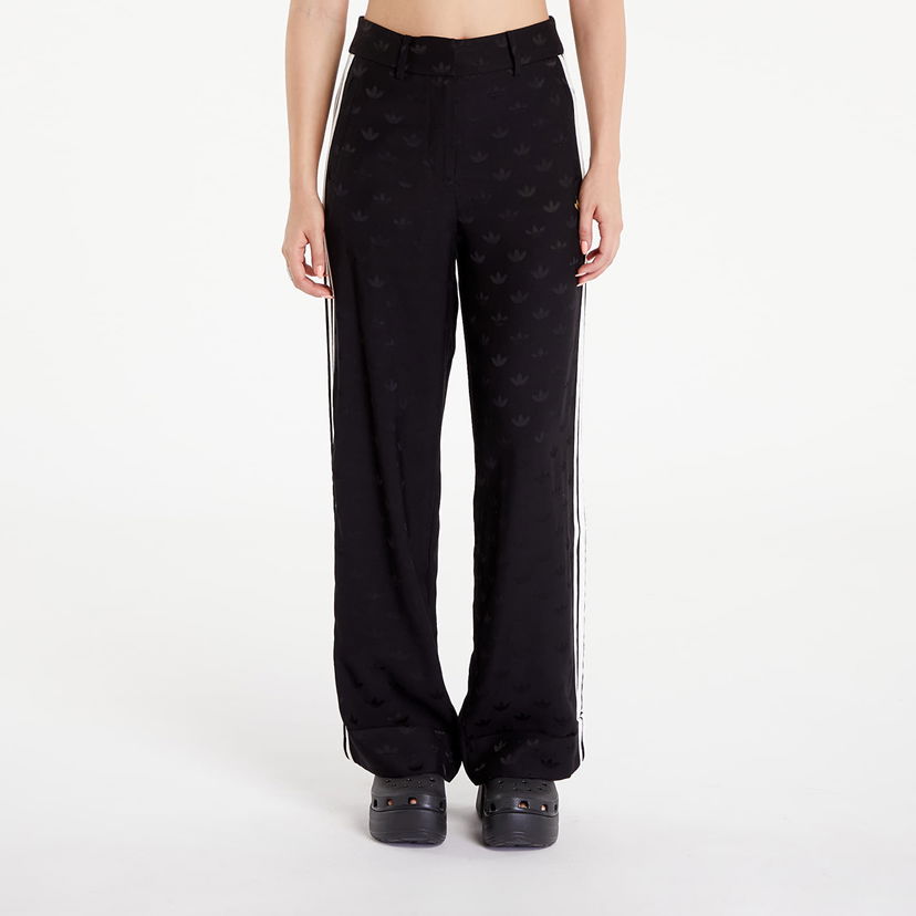 Housut adidas Originals Premium Woven Jaquard Pants Black Musta | JI9659