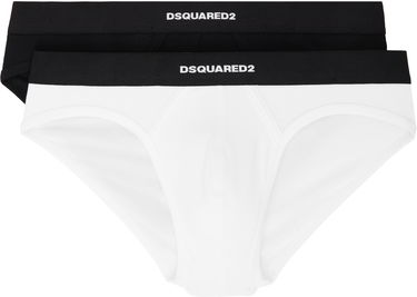 Pikkuhousut DSQUARED2 Dsquared2 Two-Pack Stretch Cotton Briefs Valkoinen | DCX200070, 0