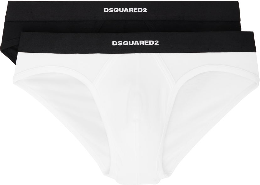Pikkuhousut DSQUARED2 Dsquared2 Two-Pack Stretch Cotton Briefs Valkoinen | DCX200070
