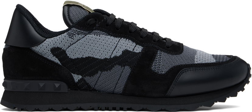 Kengänhoito Valentino Valentino Garavani Rockrunner Mesh Camouflage Musta | 6Y2S0723QRK