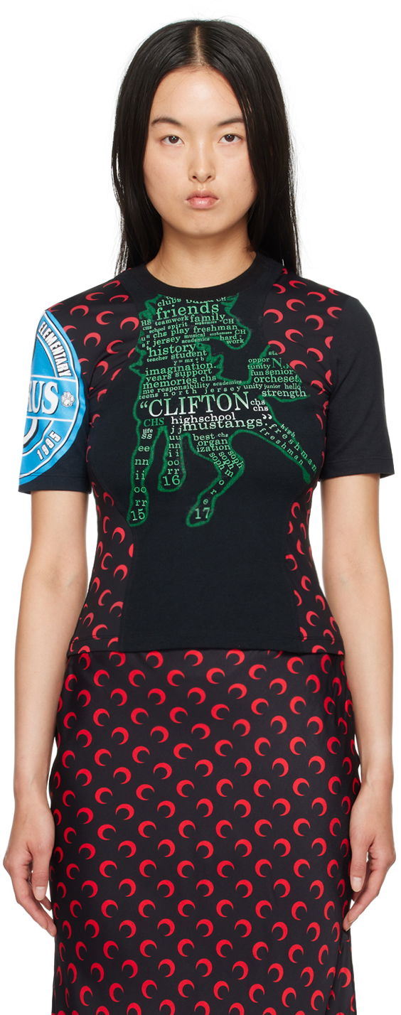 T-paita Marine Serre Black Regenerated Graphic Baby T-Shirt Musta | WTT001A