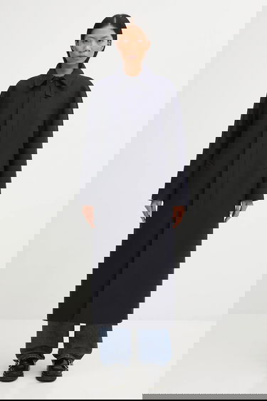 Takit A.P.C. Long Wool Blend Coat Gaia Tummansininen | WVBEB.F01533, 0