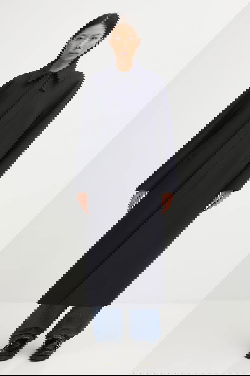 Takit A.P.C. Long Wool Blend Coat Gaia Tummansininen | WVBEB.F01533, 0