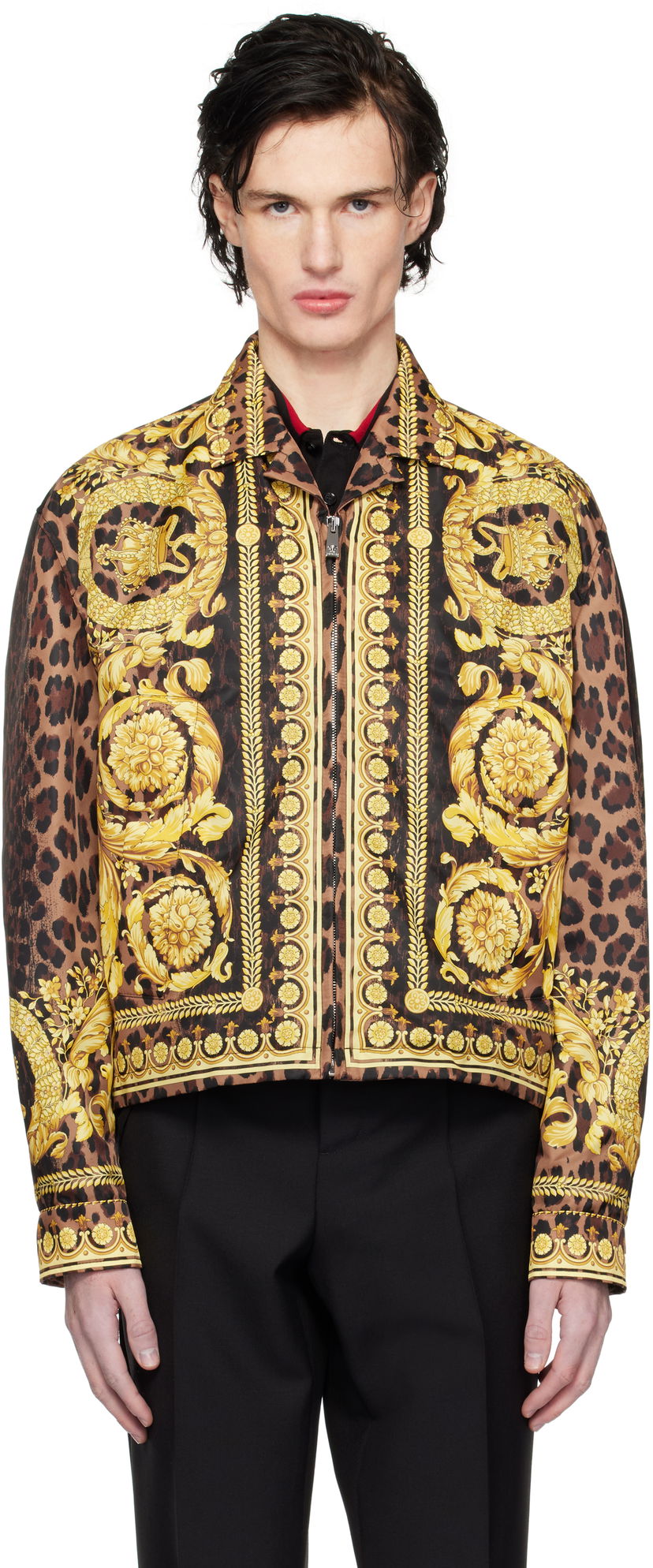Takki Versace Wild Barocco Print Blouson Jacket Musta | 1016717_1A12366