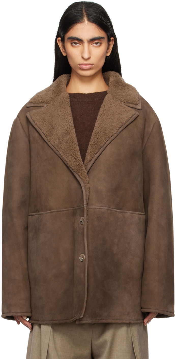 Takki Loulou de Saison Loulou de Saison Cirebo Shearling Jacket Ruskea | CIREBO