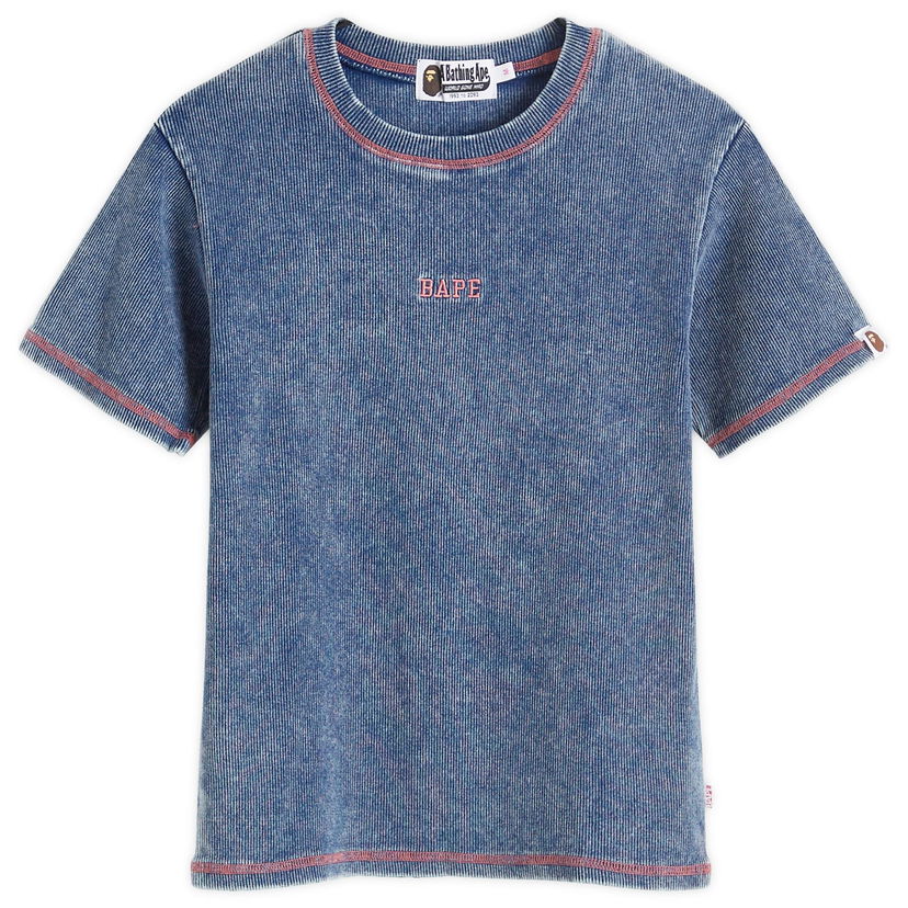 T-paita BAPE A Bathing Ape Women's Bape Rib T-Shirt in Indigo, Size Small | END. Clothing Tummansininen | 001CSK302006L-IND