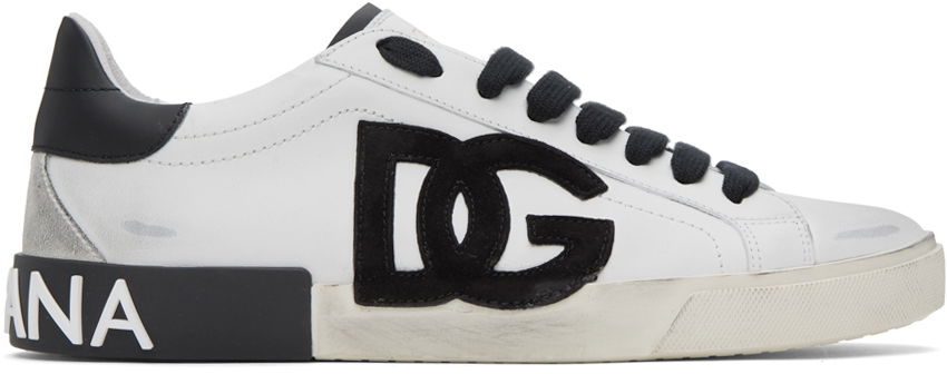 Tennarit ja kengät Dolce & Gabbana Off-White Portofino Vintage Sneakers Valkoinen | CS2203AO277, 0