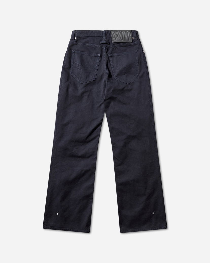 Jeans Jean Paul Gaultier Snap-Button Denim Jeans Musta | 2504WTR037W049 59