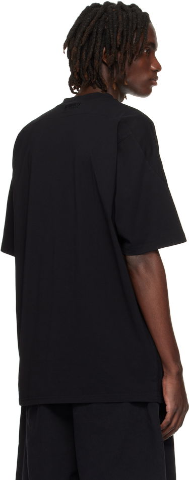 T-paita VETEMENTS Cut-Up V-Neck T-shirt Musta | UH76TR260B, 2
