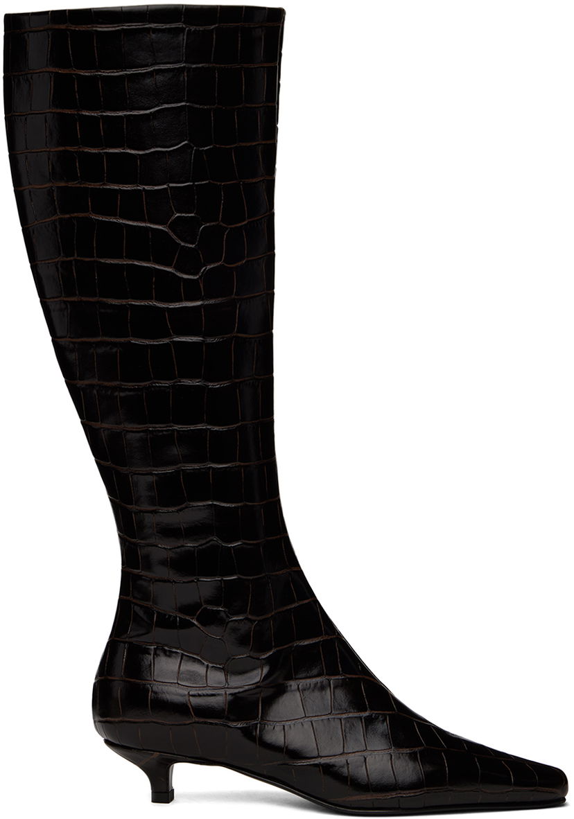 Sadetakki TOTEME TOTEME 'The Slim' Knee-High Boots Musta | 241-WAS954-LE0023