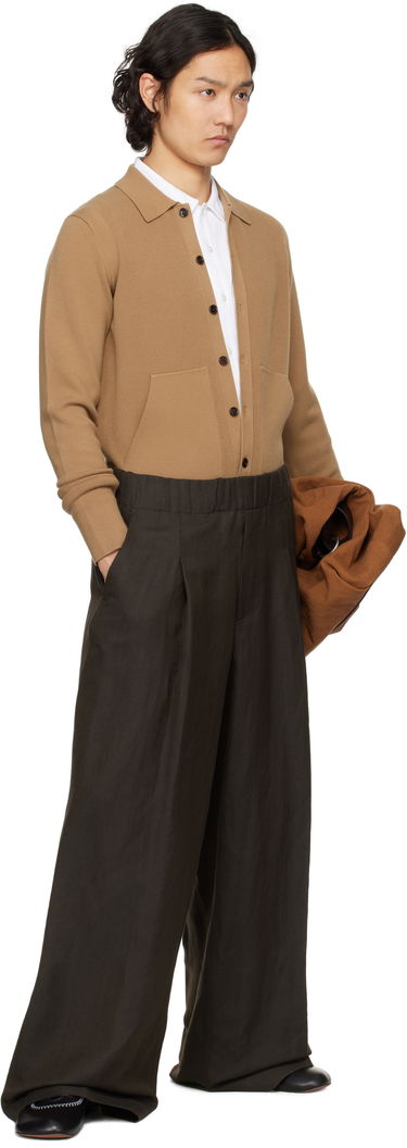 Housut Dries Van Noten Dries Van Noten Drawstring Wide-Leg Trousers Ruskea | 251-020907-1304, 3