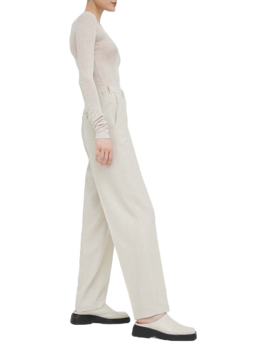 Housut American Vintage High Waist Trousers Valkoinen | TAB10A