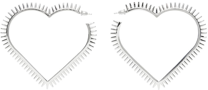 Korvakorut We11done We11done Large Spike Heart Earrings Metallinen | WD-AJ1-23-514-U-SV, 0