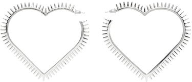 Korvakorut We11done We11done Large Spike Heart Earrings Metallinen | WD-AJ1-23-514-U-SV, 0