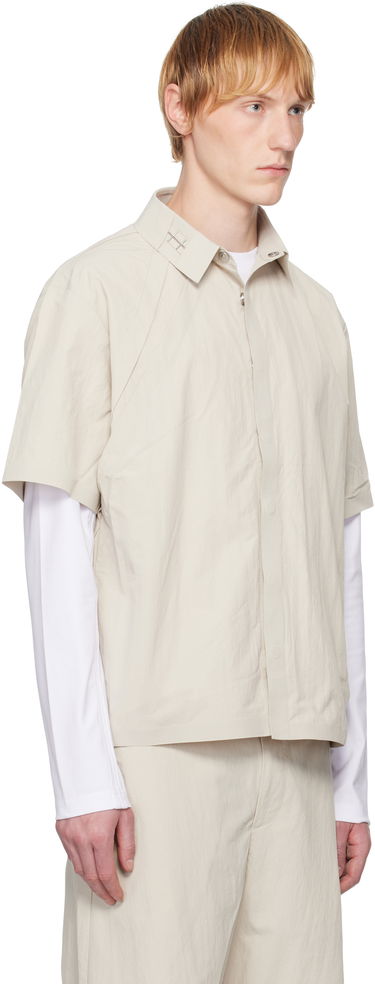 Paita HELIOT EMIL Heliot Emil Relaxed Fit Shirt Beige | SS25.M.05.063.ST18, 4