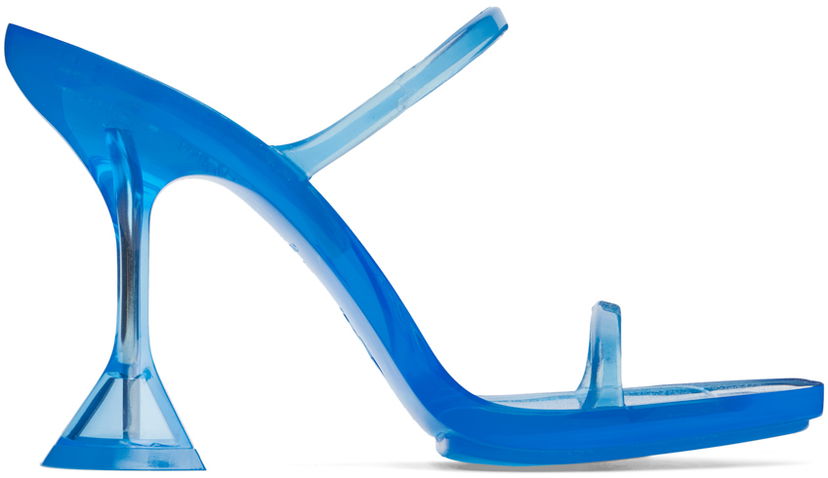 Asusteet Amina Muaddi Amina Muaddi Brito Slipper Heeled Sandals Sininen | 11S333535BRI