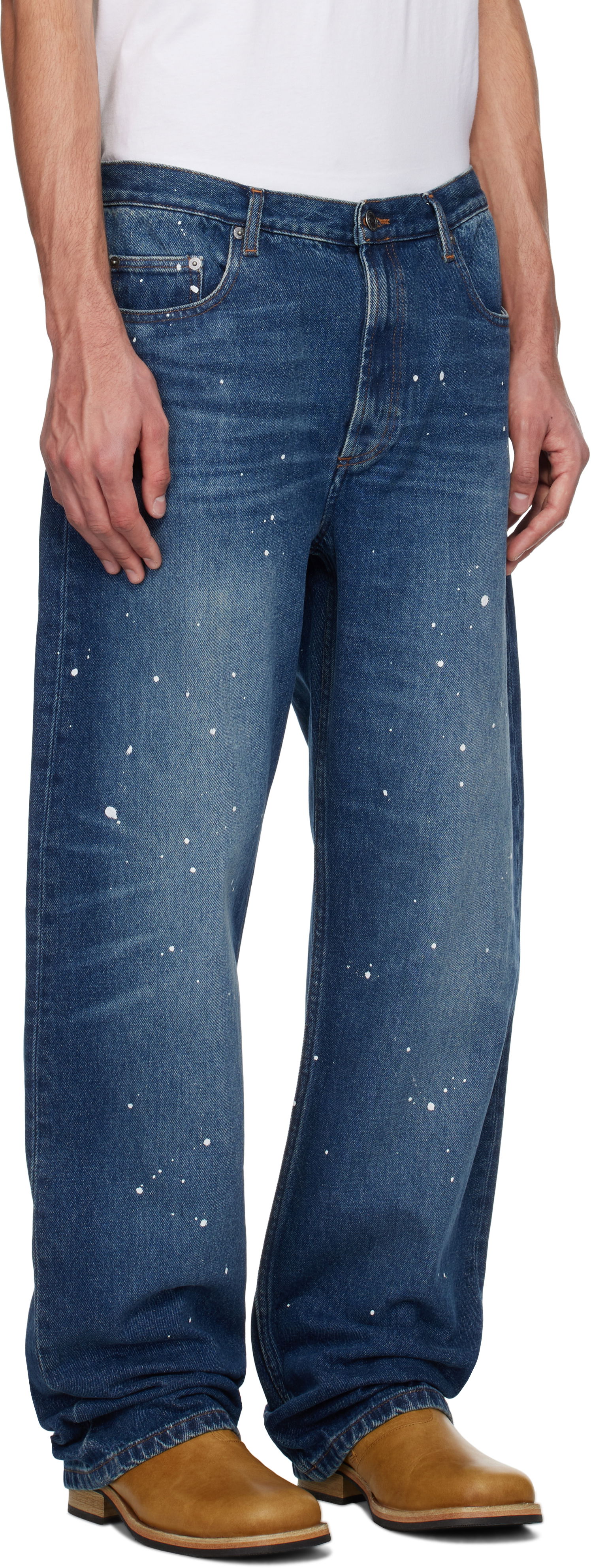 Jeans A.P.C. A.P.C. Relaxed Fit Paint Splatter Jeans Sininen | COHGL-H09199, 1