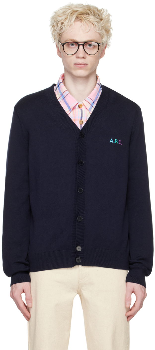 Villapaita A.P.C. Navy New Joseph Cardigan Tummansininen | COGDK-H22229, 0
