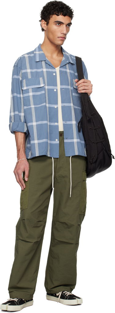 Paita NANAMICA nanamica Palaka Check Camp Collar Shirt Sininen | S25SG024U, 3