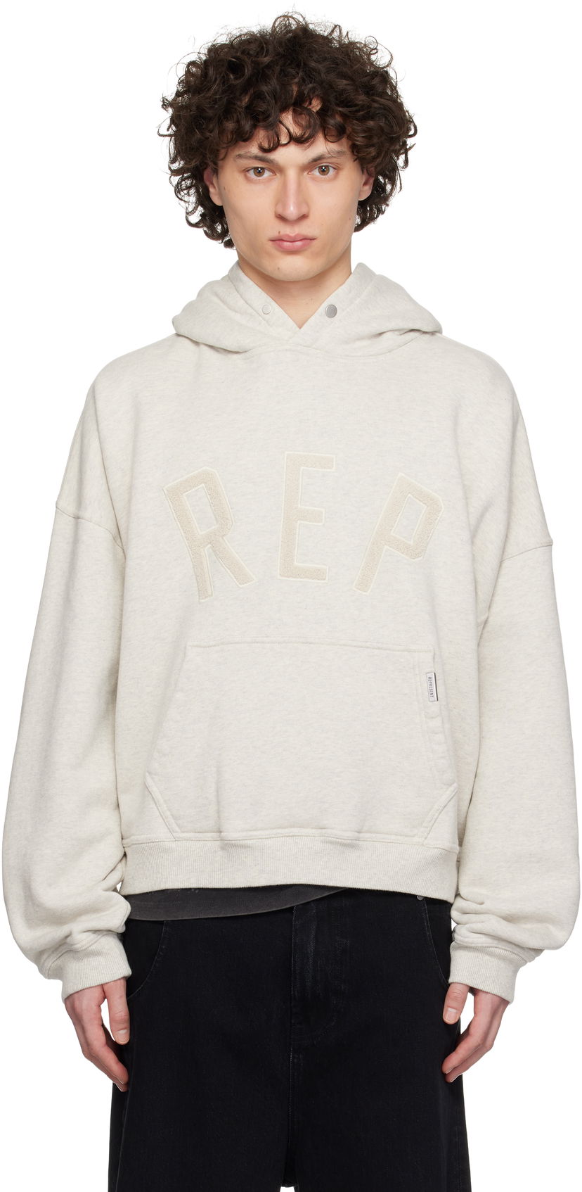Huppari Represent Clo Represent 'Rep' Appliqué Hoodie Harmaa | MLM41211