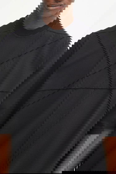 T-paita Rick Owens Rick Owens DRKSHDW Jumbo SS T-Shirt Musta | DU02E7274.RIGET2, 3