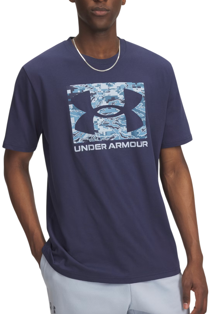 T-paita Under Armour Under Armour ABC Camo Boxed Logo Short Sleeve T-Shirt Tummansininen | 1361673-403