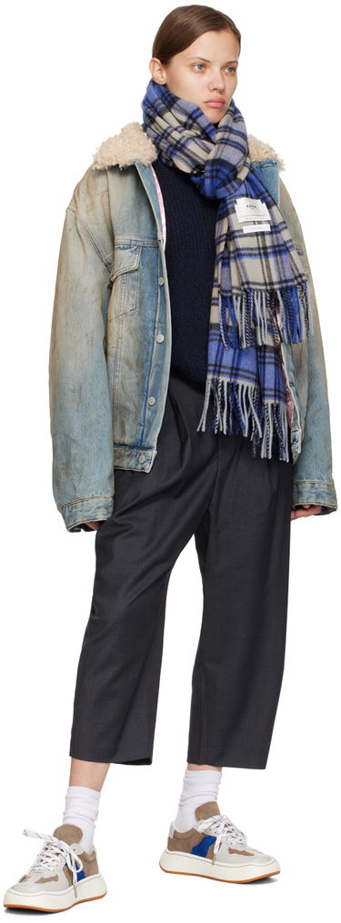 Huivi ADER ERROR Plaid Muffler Scarf Sininen | BMADFWAC0401BL, 2