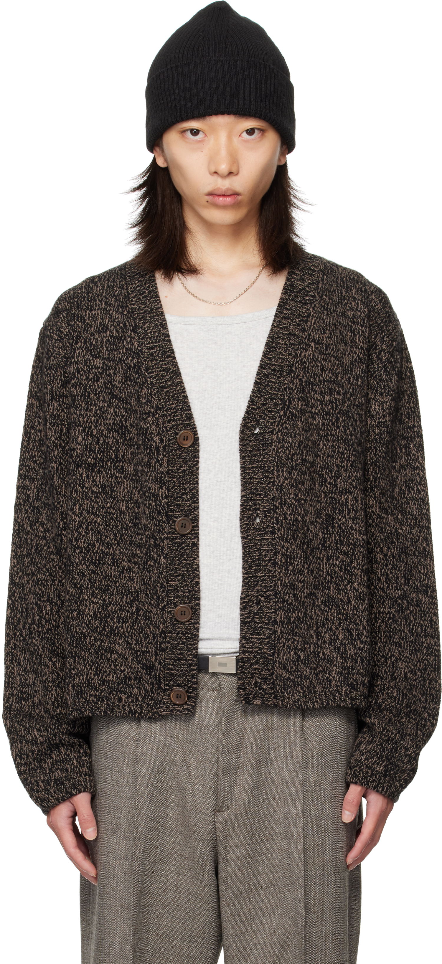 Villapaita OUR LEGACY OUR LEGACY Academy Knit Cardigan Ruskea | M4253AB, 0